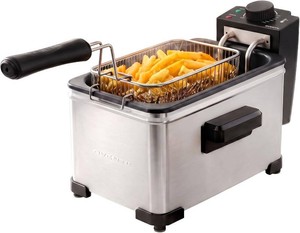 $35 OVENTE Electric Deep Fryer, 2L Capacity, 1500W, Silver FDM2201BR