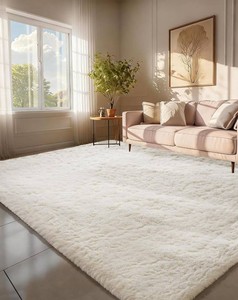 $66 Ophanie 6x9 Area Rugs,Upgrade Non-Slip Fluffy Soft Rugs for Living Room,Large Shag Ivory Fuzzy Plush Rug,Shaggy Big Carpets for Bedroom,Kids Boys Girls Dorm Nursery Decor with Over 99 pcs Pile fibers