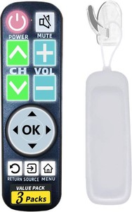 Backlit Big Button TV Remote Replacement for LG TV with Cover & Hook, Universal Remote No Setup for Seniors People with Poor Vision,Parkinsons Disease Patient
