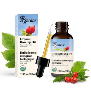 Sky Organics Rosehip Oil, 100% Pure & Cold-Pressed Face Oil, Travel Size