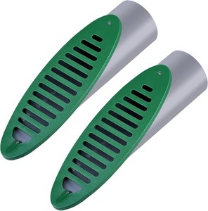 $32 2-Pack 4 Inch Green Angled Drainage Grate for Yard Drain