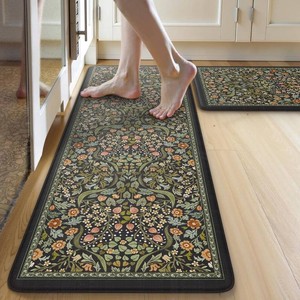 $28 Collive Kitchen Mats for Floor, Kitchen Rugs Sets of 2 Non Slip Washable