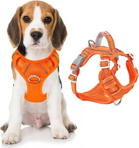 $28 BARKBAY No Pull Dog Harness for Medium Sized Dogs,ID Tag Holder Dog Vest