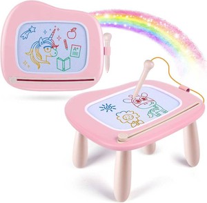 $28 Smasiagon Magnetic Drawing Board for Kids, Toddler Toys for 1-2 Year Old Girl, Portable Doodle Board Pad Learning and Educational Toys for Ages 1 2 3 Year Old Baby Girl Birthday Gift Pink