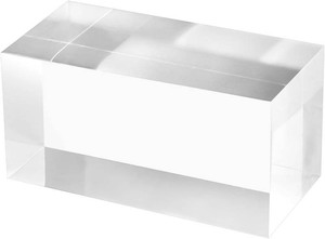 CiaoHER 2in Thickness Solid Acrylic Cube Display Block, 2 x 2 x 4