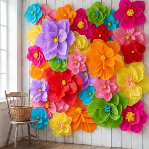 $50 48 Pcs Giant Paper Flowers Artificial Large, Mexican Fiesta