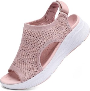 $36 Women Arch Support Orthotic Walking Sandals Open Toe Adjustable Ankle Strap