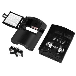 $20 240VAC 30 Amp Fused AC Disconnect Box, Black, Outdoor Waterproof Plastic Enclosure with Secure Pull-Out Switch, for Home HVAC, Condensing Units & Air Conditioning Systems - UL Listed (30A)