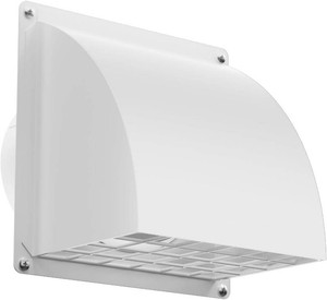 $27 HG Power 4 Inch Dryer Vent Cover Outside with Removable Screen, White