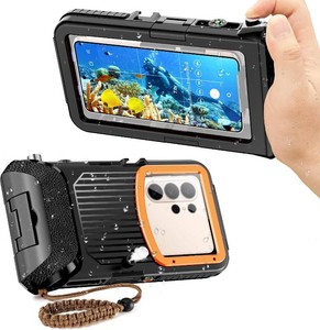 $37 Underwater Diving Waterproof Case for Samsung Galaxy S26S25S24 Series, Aluminum Alloy Phone Housing with Clear Lens, for Snorkeling, Scuba Diving & Outdoor Use (Right-Side Volume Button Models Only)