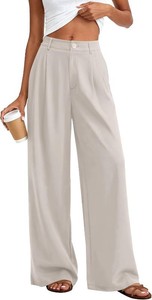 $46 KIRUNDO Wide Leg Pants for Women 2026 Lightweight Flowy Polka Dot Trousers. (Size large)
