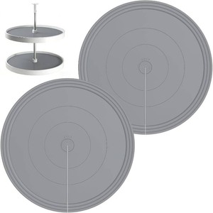 $30 Lazy Susan Shelf Liner,Lazy Susan Liners for Kitchen Cabinet,Heat-Resistant, Non-Slip, and Easy-to-Clean Silicone Mats 2PCS