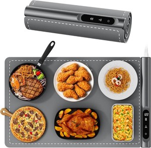 $60 Newise Warming Mat for Food, 6 Temp, Graphene Heating, 23x15, Gray