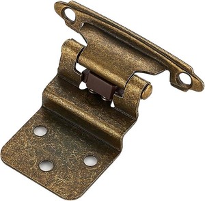 Ravinte 38 Inset Antique Brass Cabinet Hinges 10 Pack (5 Pairs)