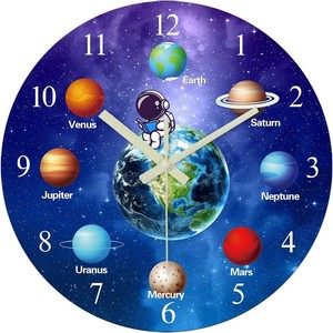 $28 Round 14 Inch Decorative Wall Clocks Battery Operated