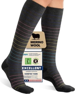 $20 Merino Wool Compression Socks for Women Men 15-20 mmHg for flying