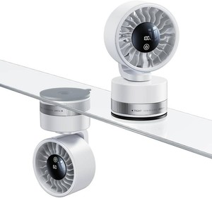 $36 Upgraded Suction Cup Wall Mounted Fan Built-in 4000mAh Battery 5 Speeds