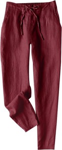 $30 Tanming Cotton Linen Pants for Women Summer Casual Trousers Size Medium