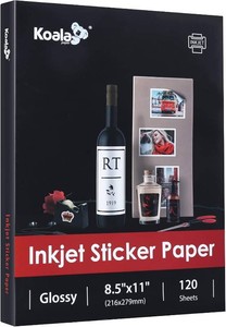 $22 Koala Printable Glossy Sticker Paper for Inkjet Printer, 120 Sheets