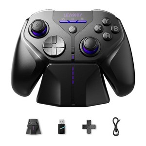 $60 leadjoy Xeno Plus Wireless Game Controller, TMR Joysticks, Hall Effect & Tactile Dual Triggers Gaming Controller, Smart Charging Dock, 4 Back Paddles, 1000Hz Polling Rate, for Nintendo SwitchSwitch 2, PC, Android & iOS