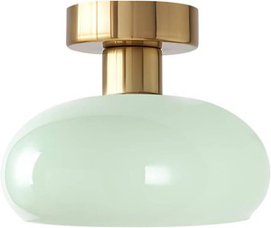 $60 KCO Lighting 7.9 Small Nordic Green Glass Flush Mount Ceiling Light