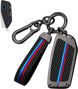 $20 for BMW Key Fob Cover with Keychain, Carbon Fiber Metal Key Fob Case