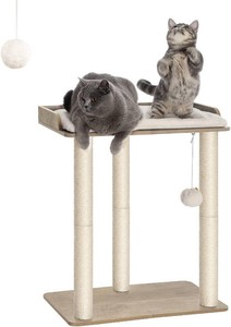 $54 FourFurPets Modern Cat Tree for Large Cats, Full Sisal Cat Scratching Post