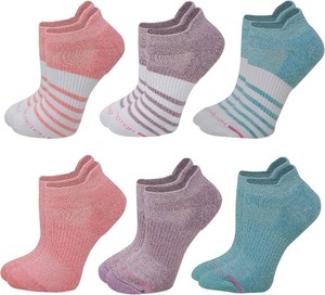 $30 Dr. Motion 6 Pairs Womens Low Cut Ankle Cushioned Breathable Compression Socks