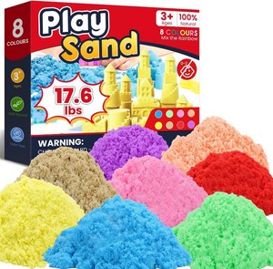 $36 FURWEY Play Sand,17.6lbs 8-Color Sensory Sand,Kids Shaping Sculpting (missing four colors)