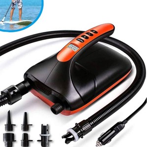 $60 20PSI High Pressure SUP Electric Air Pump,Dual Stage Inflation Paddle Board Pump for Inflatable Stand Up Paddle Boards, Boats,Kayak,12V DC Car Connector