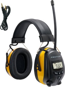 $38 Digital AMFM Radio Hearing Protection Earmuffs, 25 dB NRR