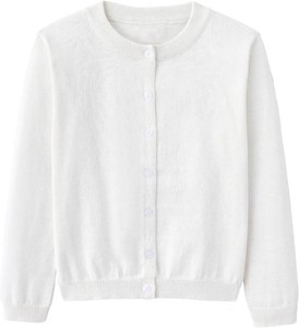 Girls Cardigan Sweater School Uniforms Toddler Long Sleeve Button Knit Solid Sweaters Tops Size 4-5T
