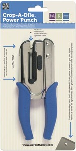 We R Memory Keepers, Crop-A-Dile Power Punch, Blue, for 116 Holes, Scrapbooking Tool, Compatible for Most Tin, Metal, Craft Paper, Leather, Fabric