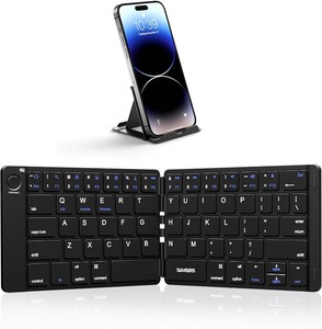 $33 Samsers Ultra Slim Foldable Bluetooth Keyboard for Phone Tablet PC, Black