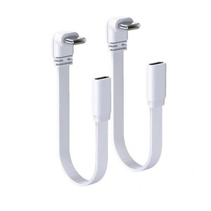 2Packs 4inches-10cm 90  Right Angle USB-C Extender Cable, 100W PD Freeze-Resistant Extension for Tight Spaces (Car, Bedroom) - Works with iPhone, iPad