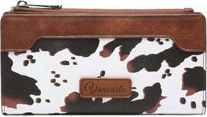 $22 Cow Print Wallets for Women Slim Bifold Credit Card Holder