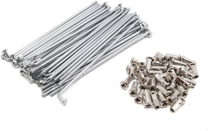 $25 uxcell 36pcs Silver Tone 4mm Thread Dia 160mm Length Motorcycle Wheel Spokes W Nipples