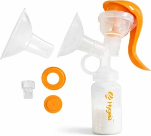$25 Hygeia One-Hand Manual Breast Pump with 24mm & 28mm Flanges