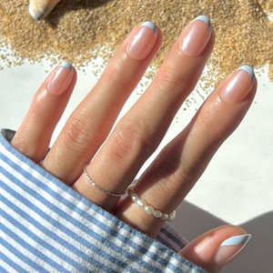 Glamnetic Press On Nails, Short Oval Glazed, Fake Nails 30pc Nail Kit