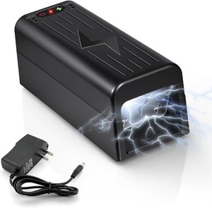 $30 Electric Mouse Traps Indoor for Home, No-Touch Rodent Trap with Powerful Voltage for House, Living Rooms, Kitchens, Garages, Reusable Rat Trap Zapper for Mice Chipmunks Rats(Black)
