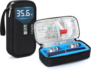 $25 YOUSHARES Insulin & peptide Cooler Travel Case - TSA Approved,Temp Display