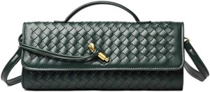 $22 Suede Woven Evening Clutch Purses Crossbody Shoulder Hobo Handbag Women