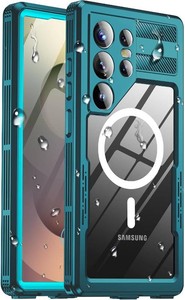 $23 IP68 Waterproof Case for Samsung Galaxy S25 Ultra, Magnetic, Teal