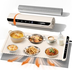 $50 Warming Mat for Food, 26x15 Inch, Off White, Fast Heat, Child Lock