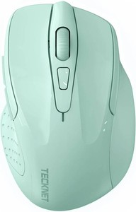 TECKNET Wireless Mouse, BT 5.02.4G, Silent 4800 DPI 6 Buttons, Green