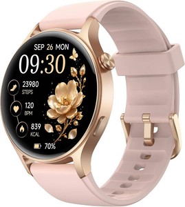 $65 Fitpolo Smart Watch for Women, 1.32 AMOLED Stainless Steel Fitness Tracker