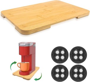 $25 360  Rolling Tray Bamboo Appliance Slider for Kitchen Appliances