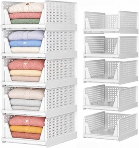 $29 SNSLXH PP Plastic Closet Organizers and Storage, 16 D x 13 W x 7 H
