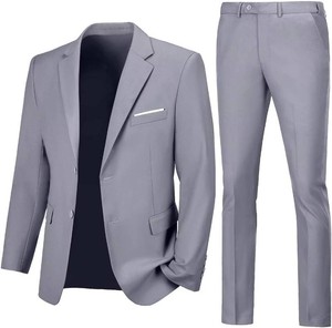 $69 Mens 2 Piece Suit Slim 2 Button Prom Suit Jacket Pants Tuxedo Set