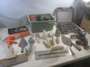 (EW3) Assorted Trowels, Heat Gun and Other Misc